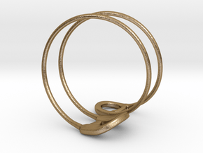 Safety Ring Version 2 in Polished Gold Steel: 13 / 69