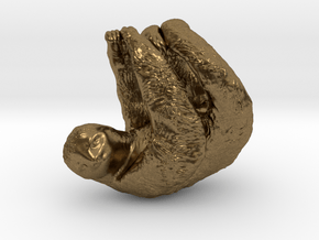 Sloth Pendant in Natural Bronze