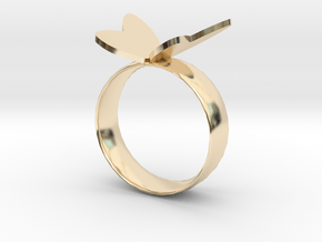 Butterfly RIng in 14k Gold Plated Brass