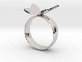 Butterfly RIng in Rhodium Plated Brass