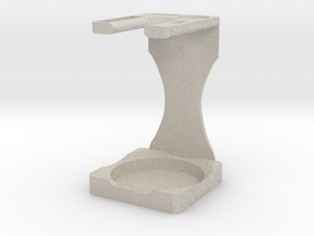Drip Brush and Shaving Stand in Natural Sandstone