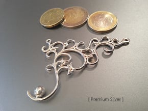 Arabesque Pendant in Natural Silver