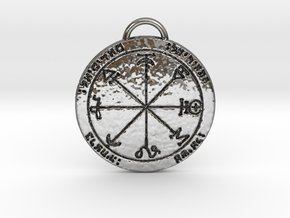 First Pentacle of Mars in Fine Detail Polished Silver