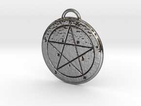  First Pentacle of Mercury in Fine Detail Polished Silver