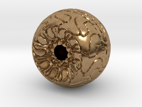 Ornamented Eyeball in Natural Brass