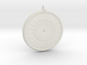 Calming Fusion Medallion in White Natural Versatile Plastic