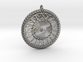 Calming Fusion Medallion in Polished Silver