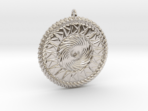 Calming Fusion Medallion in Rhodium Plated Brass