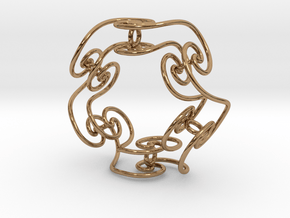Swirl Pendant in Polished Brass
