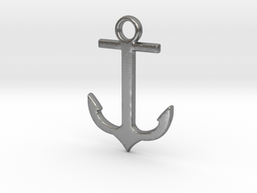 Anchor pendant in Natural Silver