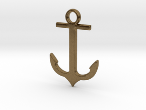 Anchor pendant in Natural Bronze