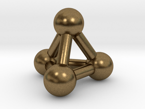 0594 Tetrahedron V&E (a=10mm) #003 in Natural Bronze