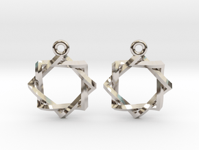Penrose Melchizedek Symbol Earrings .8" in Platinum