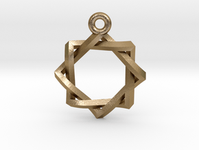 Penrose Melchizedek Symbol Pendant 1.5" in Polished Gold Steel