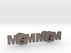 Monogram Cufflinks MMG in Polished Bronzed Silver Steel