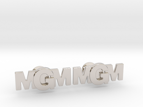 Monogram Cufflinks MMG in Rhodium Plated Brass