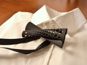 Bow Tie #1 in Black Natural Versatile Plastic