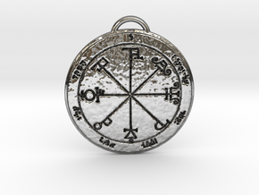 Sixth Pentacle of Saturn in Fine Detail Polished Silver