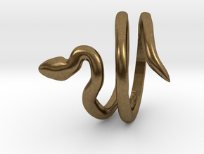 Snake ring in Natural Bronze