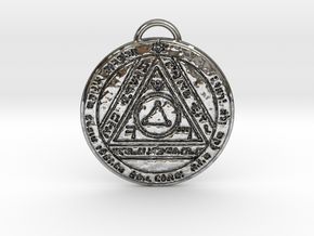Sixth Pentacle of the Sun in Fine Detail Polished Silver