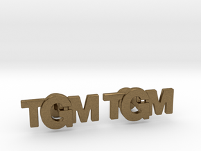 Monogram Cufflinks TMG in Natural Bronze