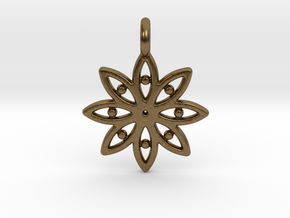 A Flower C Earring in Natural Bronze
