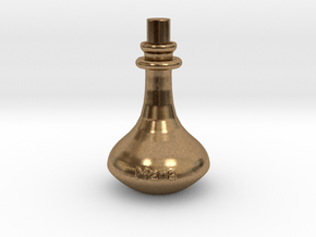Mana Potion flask - pendant in Natural Brass