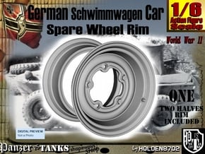 1-6 Schwimmwagen Spare wheel in White Natural Versatile Plastic