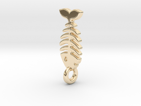 FISHBONE in 14k Gold Plated Brass