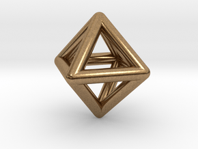 0595 Octahedron E (a=10mm) #001 in Natural Brass