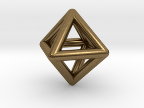 0595 Octahedron E (a=10mm) #001 in Natural Bronze