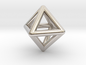 0595 Octahedron E (a=10mm) #001 in Platinum