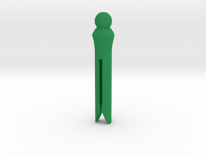Modern Traditional Clothespin in Green Processed Versatile Plastic