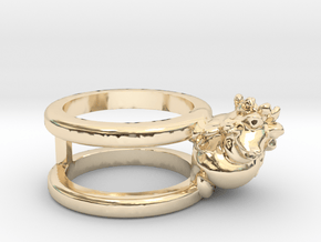 Ring Frosch in 14k Gold Plated Brass