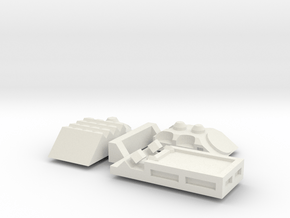 M577 Turret Variants in White Natural Versatile Plastic