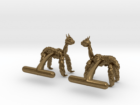 Alpaca Cufflinks in Natural Bronze