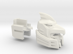 Skyhawk Attacker's Head Combiner Version in White Natural Versatile Plastic