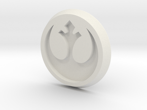 SW Button 3 in White Natural Versatile Plastic