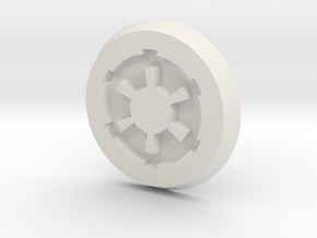 SW Button 4 in White Natural Versatile Plastic