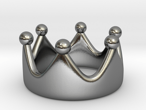 Crown Ring II in Polished Silver