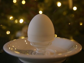 Ring box - Egg in White Processed Versatile Plastic
