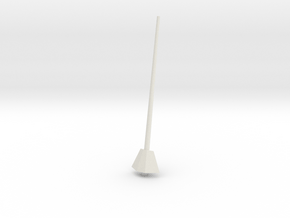1:96 A Burke - Rear Antenna in White Natural Versatile Plastic