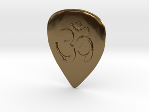 Ohm Guitar Pick in Polished Bronze
