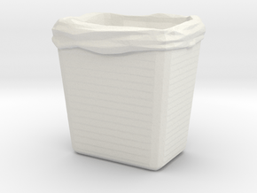 Printle Thing Dustbin 01 - 1/24 in White Natural Versatile Plastic