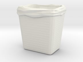 Printle Thing Dustbin 01 - 1/24 in White Natural Versatile Plastic