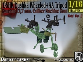 1-16 DSHK Dushka Wheeled + AA Tripod in Tan Fine Detail Plastic