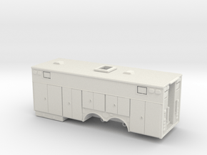 1/87 Heavy Rescue body non-rollup doors  in White Natural Versatile Plastic