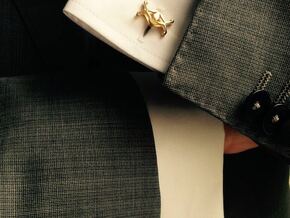 HEAD TO HEAD Union, Small Cufflinks in 18K Gold Plated