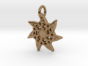 Seven-Pointed Snowflake in Natural Brass