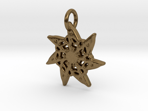 Seven-Pointed Snowflake in Natural Bronze
